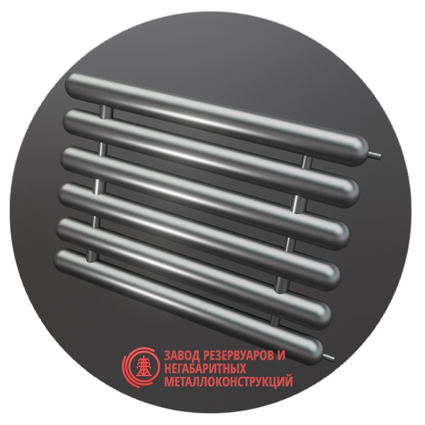 Регистры отопления шестирядные РСЭ-6x159x4.0-2000 мм