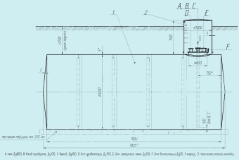 Чертеж Резервуар горизонтальный РГС-60 м3